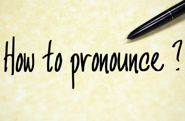 How to pronounce question write on paper — Stock Photo, Image