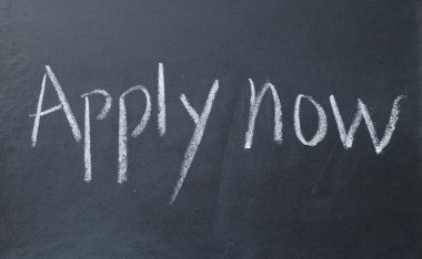 Şimdi metin yazma yazı tahtası üzerinde Uygula