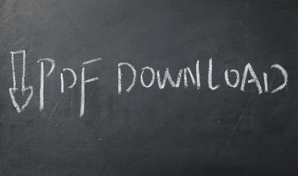 Pdf download sign on blackboard — Stock Photo, Image