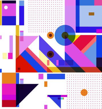 Yeni Yıl 2021 renkli geometrik poster tasarımı şablonu