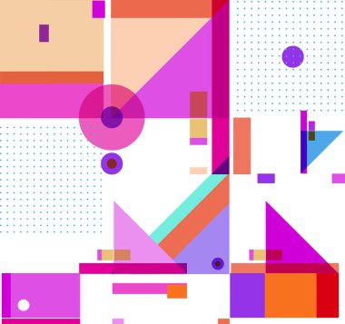 Yeni Yıl 2021 renkli geometrik poster tasarımı şablonu