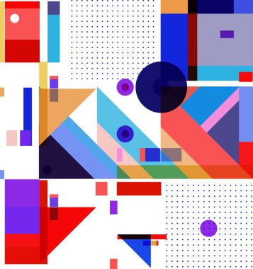 Yeni Yıl 2021 renkli geometrik poster tasarımı şablonu