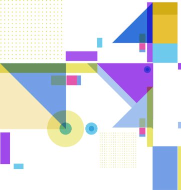 Yeni Yıl 2021 renkli geometrik poster tasarımı şablonu