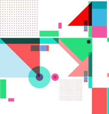 Yeni Yıl 2021 renkli geometrik poster tasarımı şablonu