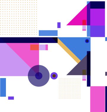 Yeni Yıl 2021 renkli geometrik poster tasarımı şablonu