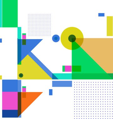 Yeni Yıl 2021 renkli geometrik poster tasarımı şablonu