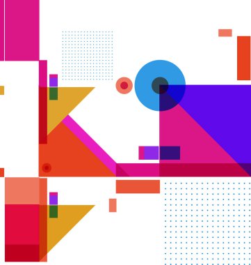 Yeni Yıl 2021 renkli geometrik poster tasarımı şablonu