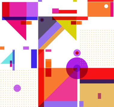 Yeni Yıl 2021 renkli geometrik poster tasarımı şablonu