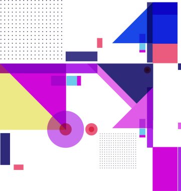 Yeni Yıl 2021 renkli geometrik poster tasarımı şablonu