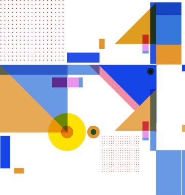 Yeni Yıl 2021 renkli geometrik poster tasarımı şablonu