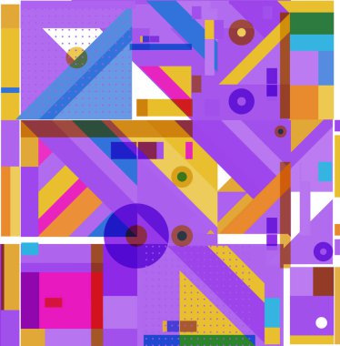 Yeni Yıl 2021 renkli geometrik poster tasarımı şablonu