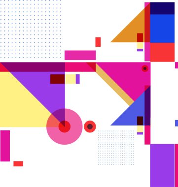 Yeni Yıl 2021 renkli geometrik poster tasarımı şablonu