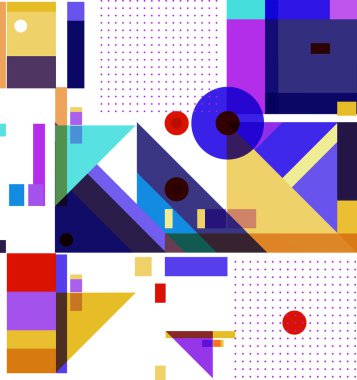 Yeni Yıl 2021 renkli geometrik poster tasarımı şablonu