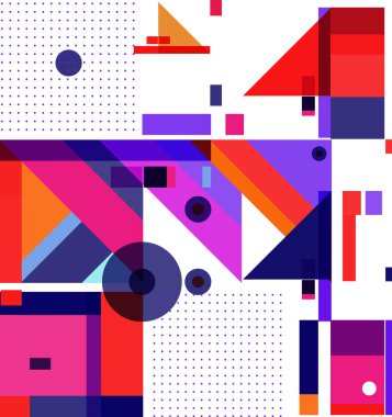 Yeni Yıl 2021 renkli geometrik poster tasarımı şablonu