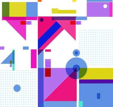 Yeni Yıl 2021 renkli geometrik poster tasarımı şablonu