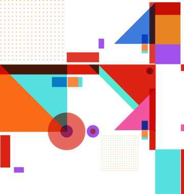 Yeni Yıl 2021 renkli geometrik poster tasarımı şablonu