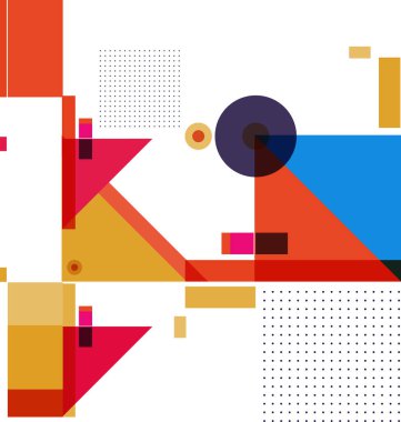 Yeni Yıl 2021 renkli geometrik poster tasarımı şablonu