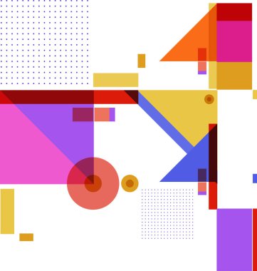 Yeni Yıl 2021 renkli geometrik poster tasarımı şablonu