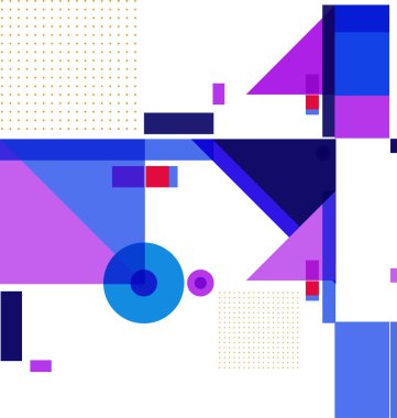 Yeni Yıl 2021 renkli geometrik poster tasarımı şablonu