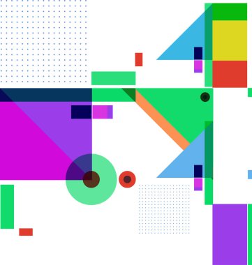 Yeni Yıl 2021 renkli geometrik poster tasarımı şablonu