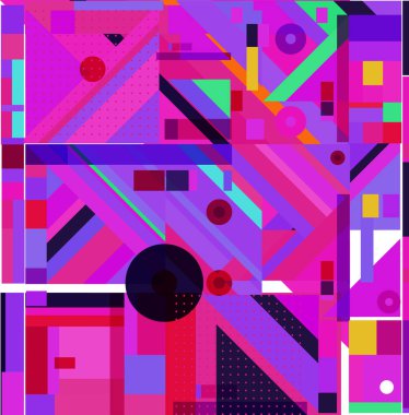 Yeni Yıl 2021 renkli geometrik poster tasarımı şablonu