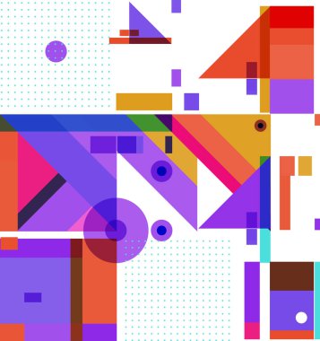 Yeni Yıl 2021 renkli geometrik poster tasarımı şablonu