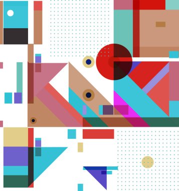 Yeni Yıl 2021 renkli geometrik poster tasarımı şablonu