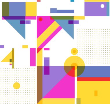 Yeni Yıl 2021 renkli geometrik poster tasarımı şablonu