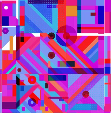 Yeni Yıl 2021 renkli geometrik poster tasarım şablonları