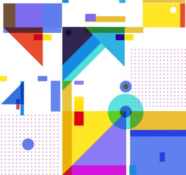 Yeni Yıl 2021 renkli geometrik poster tasarım şablonları