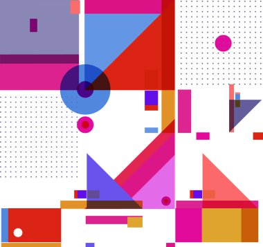 Yeni Yıl 2021 renkli geometrik poster tasarım şablonları