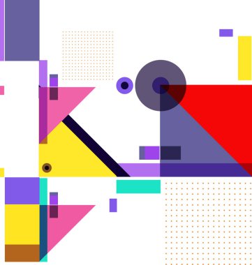 Yeni Yıl 2021 renkli geometrik poster tasarımı şablonu