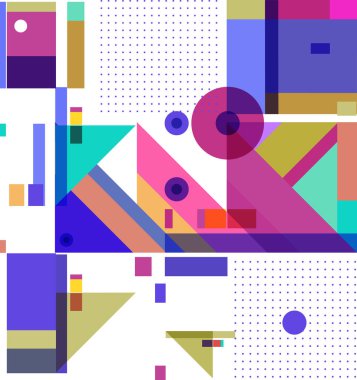 Yeni Yıl 2021 renkli geometrik poster tasarımı şablonu