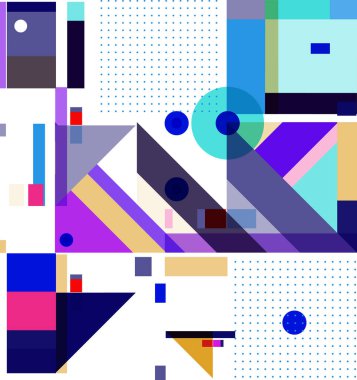 Yeni Yıl 2021 renkli geometrik poster tasarımı şablonu