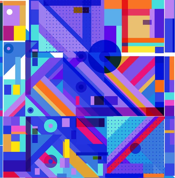 Yeni Yıl 2021 Renkli Geometrik Poster Tasarımı Şablonu — Stok Vektör