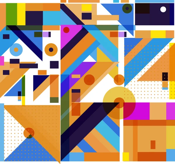Nový Rok 2021 Barevné Geometrický Plakát Design Šablony — Stockový vektor