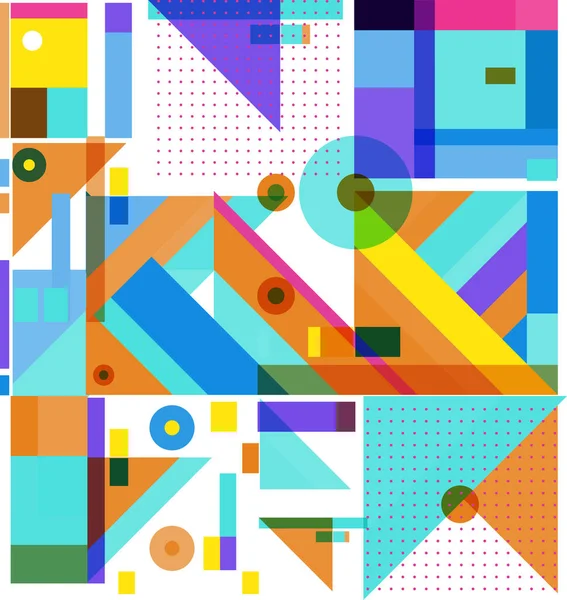 2021年新年彩绘几何海报设计模板 — 图库矢量图片