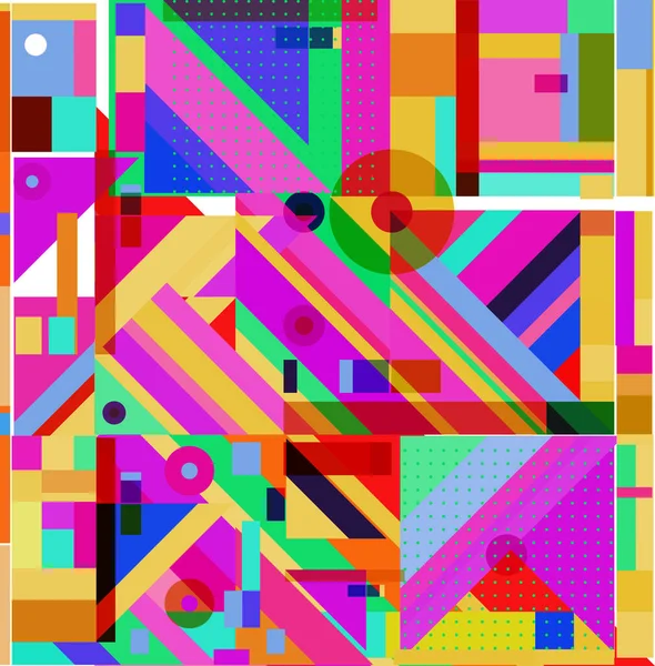 Nieuwjaar 2021 Kleurrijke Geometrische Poster Ontwerp Sjabloon — Stockvector