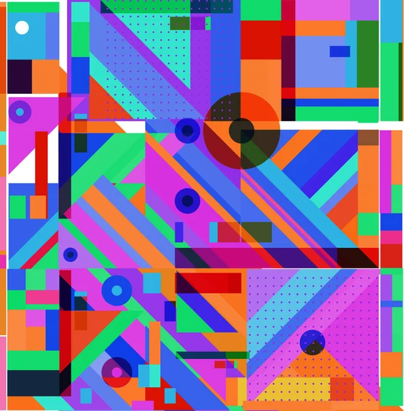 Año Nuevo 2021 Plantilla Diseño Póster Geométrico Colorido — Archivo Imágenes Vectoriales