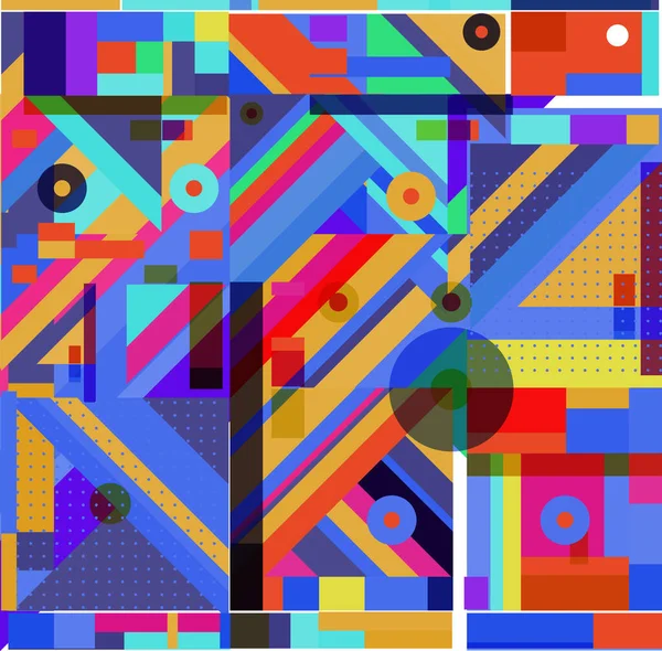 Nieuwjaar 2021 Kleurrijke Geometrische Poster Ontwerp Sjabloon — Stockvector