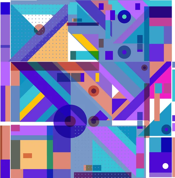 2021年新年彩绘几何海报设计模板 — 图库矢量图片