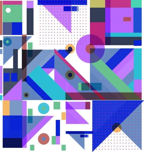 2021年カラフルな幾何学的ポスターデザインテンプレート — ストックベクタ