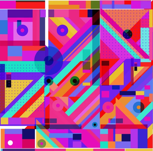 Nyår 2021 Färgglada Geometriska Affisch Design Mallar — Stock vektor