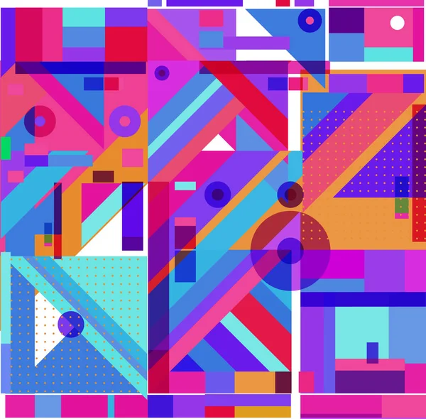 Nouvel 2021 Coloré Modèle Conception Affiche Géométrique — Image vectorielle
