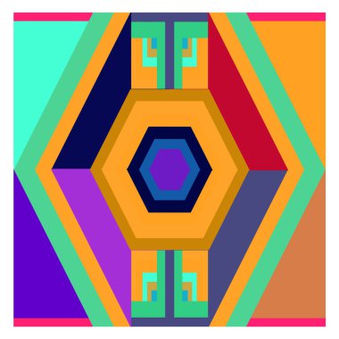 Kaynak için vektör renkli geometrik ve eğri arkaplan deseni