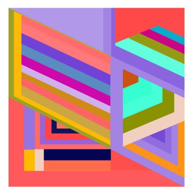 Kaynak için vektör renkli geometrik ve eğri arkaplan deseni