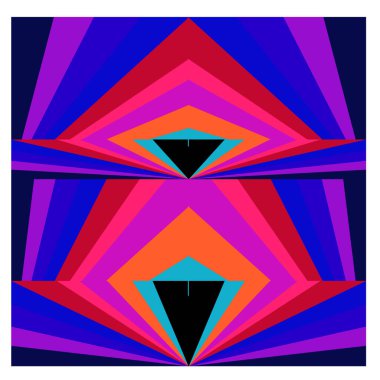 Kaynak için vektör renkli geometrik ve eğri arkaplan deseni