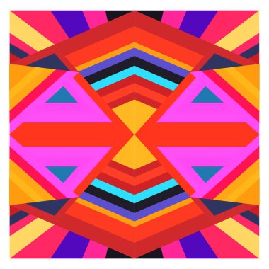 Kaynak için vektör renkli geometrik ve eğri arkaplan deseni