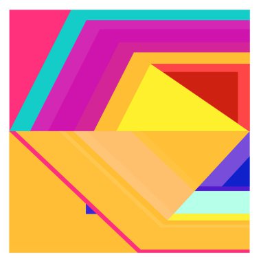 Kaynak için vektör renkli geometrik ve eğri arkaplan deseni