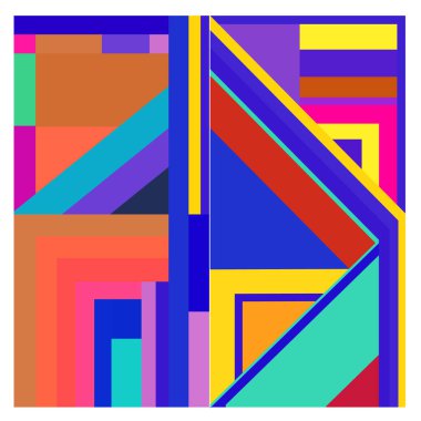 Kaynak için vektör renkli geometrik ve eğri arkaplan deseni